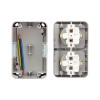 Блок розеток 2-м ОП Mini OG IP54 горизонт. с заземл. сер. Kranz KR-78-0806