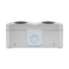 Блок розеток 2-м ОП Mini OG IP54 горизонт. с заземл. сер. Kranz KR-78-0806