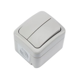 Выключатель 2-кл. ОП Mini OG IP54 сер. Kranz KR-78-0833