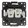 Розетка компьютерная 2-м Стокгольм RJ-45 механизм черн. EKF EZK02-035-10