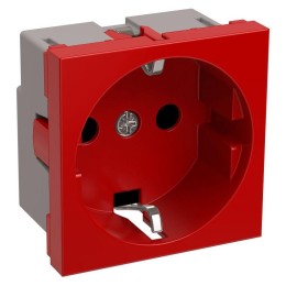Розетка 1-м 2мод. РКС-20-32-П-К 45х45 с заземл. красн. PRIMER IEK CKK-40D-RSZK2-K04-K