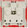Розетка 1-м 2мод. РКС-20-32-П-К 45х45 с заземл. красн. PRIMER IEK CKK-40D-RSZK2-K04-K