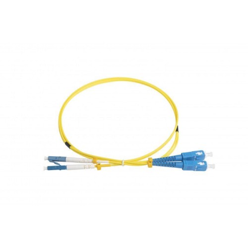 Патч-корд FC-D2-9-LC/UR-SC/UR-H-1M-LSZH-YL волоконно-оптический (шнур) SM 9/125 (OS2) LC/UPC-SC/UPC