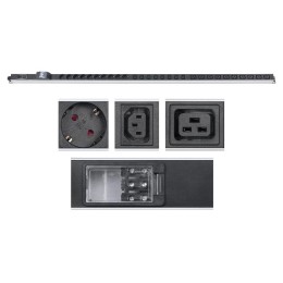Блок розеток для 19дюйм шкафов PDU-32-10S-10C19-8C13-B-T вертик. 10 розеток Schuko 10 розеток IEC 32