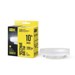 Лампа светодиодная ECO T75 таблетка 10Вт 230В 3000К GX53 IEK LLE-T80-10-230-30-GX53