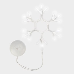Фигура светодиодная "Снежинка" 8LED 1Вт 4.5В IP20 на присоске с подвесом элементы питания 3хAAA (в к