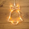 Фигура светодиодная "Колокольчик" 200х160х10мм 8LED тепл. бел. 1Вт 4.5В IP20 на присоске с подвесом