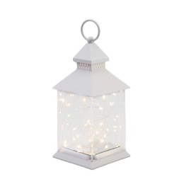 Фонарь декоративный 10.7х10.7х23.5см тепл. бел. с росой корпус бел. Neon-Night 513-050