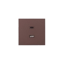 Розетка Type-C+ USB разъем СП ZIMA IP20 шоколад LEZARD 704-7388-192TC