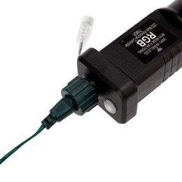 Гирлянда светодиодная "Твинкл" 18м 120LED RGB 4.8Вт IP44 Wi-Fi не соединяемая провод ПВХ темн. зел.