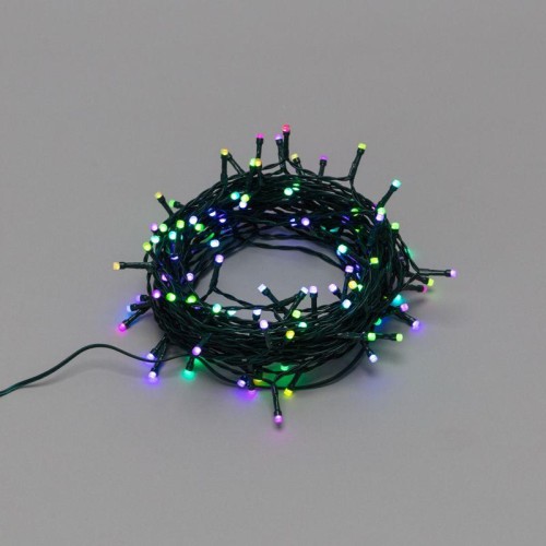 Гирлянда светодиодная "Твинкл" 18м 120LED RGB 4.8Вт IP44 Wi-Fi не соединяемая провод ПВХ темн. зел.