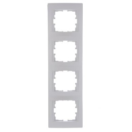 Рамка 4-м Karina вертикал. жемчуж./бел. перламутр LEZARD 707-3000-154