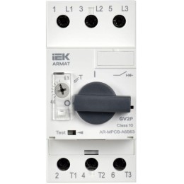 Выключатель автоматический защиты двигателя ARMAT A6 GV3P 4-6.3А IEK AR-MPCB-A6B63