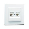 Розетка компьютерная двойн. СП Karea 16А IP20 CAT 5 бел. Makel 56001036