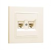 Розетка компьютерная двойн. СП Karea 16А IP20 CAT 5 крем. Makel 56010036