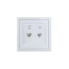Розетка компьютер+телефон с модулем Cat 6 СП ZIMA бел. LEZARD 704-0288-144