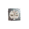 Розетка компьютер+телефон с модулем Cat 6 СП ZIMA бел. LEZARD 704-0288-144