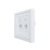 Розетка компьютер+телефон с модулем Cat 6 СП ZIMA бел. LEZARD 704-0288-144
