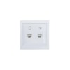Розетка компьютер+телефон с модулем Cat 6 СП ZIMA бел. LEZARD 704-0288-144