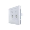 Розетка компьютер+телефон с модулем Cat 6 СП ZIMA бел. LEZARD 704-0288-144