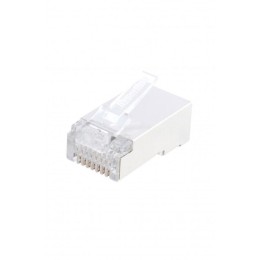 Разъем RJ45 (8P8C) под витую пару кат.5E экранир. PLUG-8P8C-U-C5-SH-100 универс. (для ож и мж кабеля
