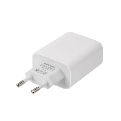 Устройство зарядное сетевое для iPhone/iPad 2 x USB 5В 2.4А бел. Rexant 16-0276
