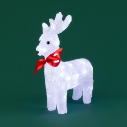 Фигура светодиодная акриловая "Олененок" 30х14х35см 40LED бел. 1Вт 4.5В IP20 элементы питания 3хAA (