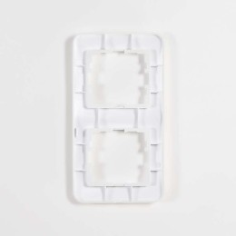 Рамка 2-м Karina Life вертикал. жемчуж./бел. перламутр LEZARD 708-3000-152