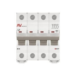 Выключатель автоматический модульный 4п L 1А 10кА AV-10 AVERES EKF mcb10-4-01L-av