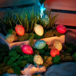 Светильник светодиодный садовый "Каскад Эклектика" 4м LED тепл. бел. 3Вт IP65 с выносной солнечн. па