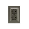 Розетка 2-м СП Karea 16А IP20 с/з зел. Makel 56052082
