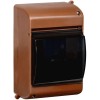 Корпус ОП КМПн 2/4 Krepta 3 IP30 для 4-х авт. выкл. прозр. крышка пластик. дуб IEK MKP42-N-04-30-12-