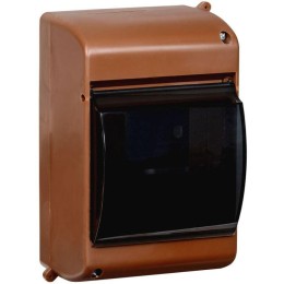 Корпус ОП КМПн 2/4 Krepta 3 IP30 для 4-х авт. выкл. прозр. крышка пластик. дуб IEK MKP42-N-04-30-12-