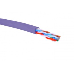 Кабель U/UTP кат.5E 4 пары 24 AWG нгА-LSLTx внутр. прокладки фиолетовый (уп.305м) Eurolan 19C-U5-05V