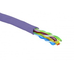 Кабель U/UTP кат.6 4 пары 23 AWG нг(А)-LSLTx внутр. прокладки фиолет. (уп.305м) (кор.) Eurolan 19C-U