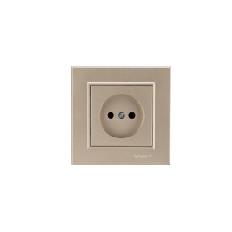Розетка 1-м СП Karea 10А IP20 б/з латунь Makel 56057022
