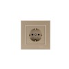 Розетка 1-м СП Karea 16А IP20 с/з латунь Makel 56057028
