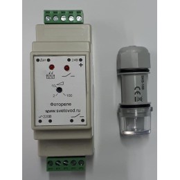 Реле сумеречное SV.TW-1 на DIN-рейку с фотодатчиком Световод БУ.014.01