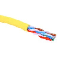 Кабель U/UTP кат.5E 4 пары 24 AWG нгA-HF внутр. прокладки желт. коробка (305м) Eurolan 19C-U5-12YL-B