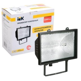 Прожектор FL(ИО) 1000 IP54 галог. черн. IEK LPI01-1-1000-K02