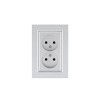 Розетка 2-м СП Karea 10А IP20 б/з сереб. Makel 56065017