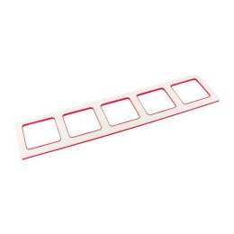 Рамка 5-м Стокгольм бел. с линией цвета красн. EKF EYM-G-306-10