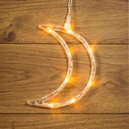 Фигура светодиодная "Месяц" 185х145х10мм 8LED тепл. бел. 1Вт 4.5В IP20 на присоске с подвесом элемен
