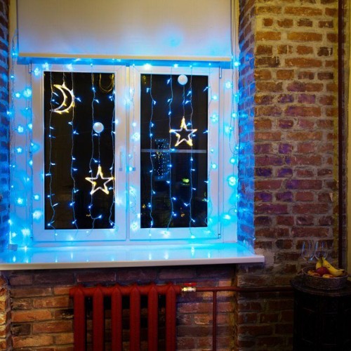 Фигура светодиодная "Месяц" 185х145х10мм 8LED тепл. бел. 1Вт 4.5В IP20 на присоске с подвесом элемен