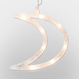 Фигура светодиодная "Месяц" 185х145х10мм 8LED тепл. бел. 1Вт 4.5В IP20 на присоске с подвесом элемен