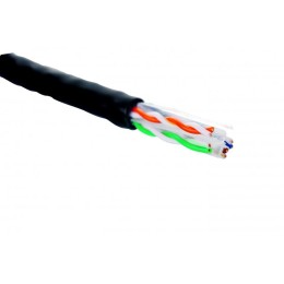 Кабель U/UTP кат.6 4 пары 23 AWG нг(А)-HF внешн./внутр. прокладки черн. (кор.) 3 Eurolan 19C-U6-09BL