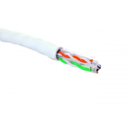Кабель U/UTP кат.6 4 пары 23 AWG нг(А)-HF внутр. прокладки бел. (305м) (кор.) Eurolan 19C-U6-12WT-B3