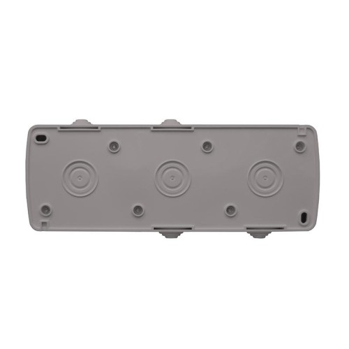 Розетка 3-м ОП Клио 16А IP54 с заземл. с прозр. крышкой сер. Universal К2235-Gr