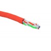 Кабель U/UTP кат.6 4 пары 23 AWG нг(А)-HF внутр. прокладки красн. (305м) (кор.) Eurolan 19C-U6-12RD-