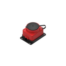 Розетка MultiSet 2К+З откр. установки 16А 250В IP44 каучук красн. SE MST4403RD